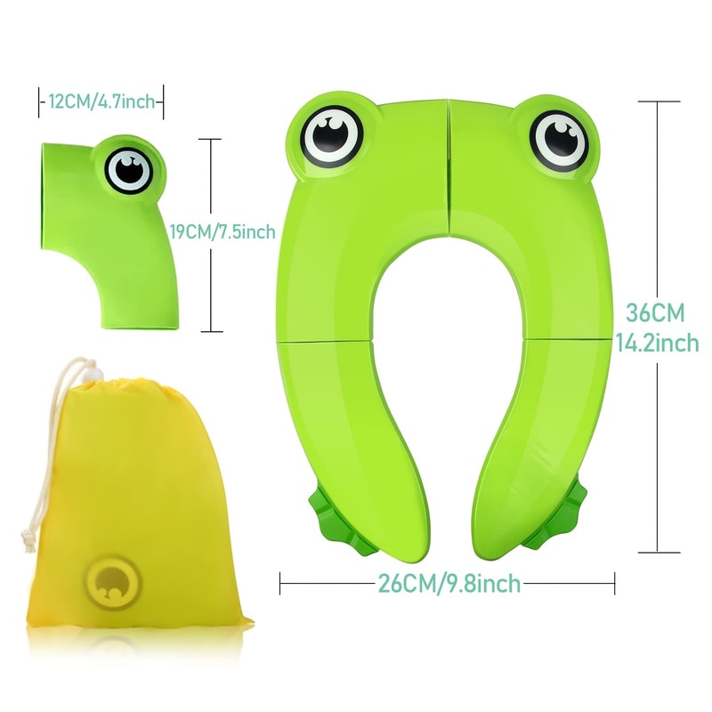 Portable Large Potty Training Pad Baby Travel Folding Potty Seat Non Slip Silicone Toilet Seat Cove 4
