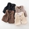 Girls Boys Plush Vest Autumn Winter Baby Lamb Wool Plus Velvet Waistcoat V Neck Child Warm Coat 2