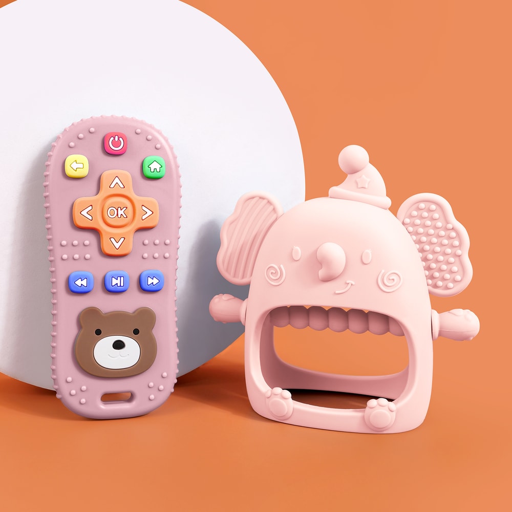 Pacifier Bracelet, Silicone Baby Teether Gloves, Anti-Eating Biting Toys with Teething Stick for Infants