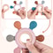 Newborn Silicone Teething Toy, Baby Food Grade Teether with Wooden Ring, Nursing Teething Gift for Newborns