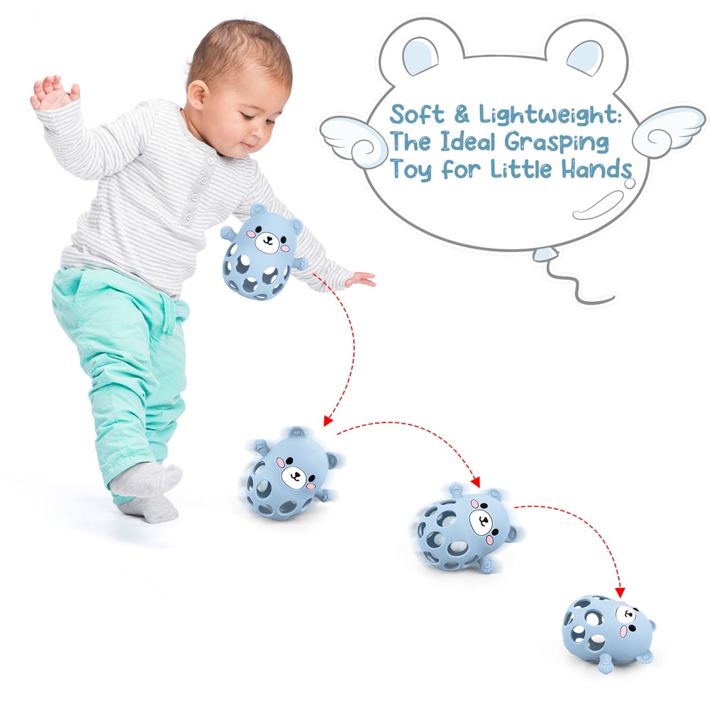 Kids Baby Teether Gloves Colorful Cartoon Bear Shape Hollow Glove Toy For Newborn Great Gift 3