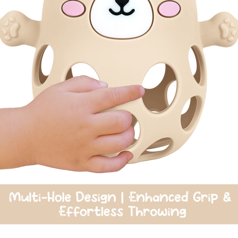Kids Baby Teether Gloves Colorful Cartoon Bear Shape Hollow Glove Toy For Newborn Great Gift 4