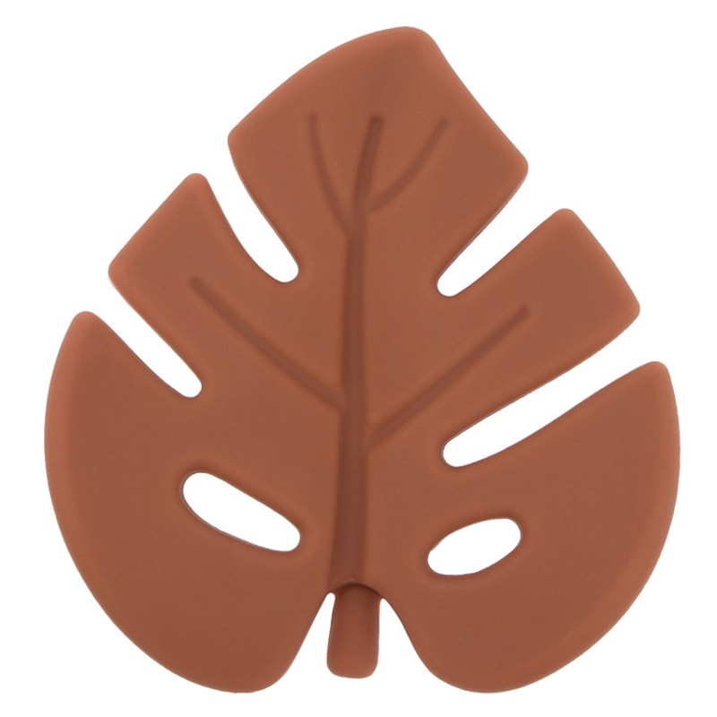 BPAFree Baby Silicone Leaf Teether Beads Silicone Chewable Pacifier Chain Leaves For DIY Accessorie 5