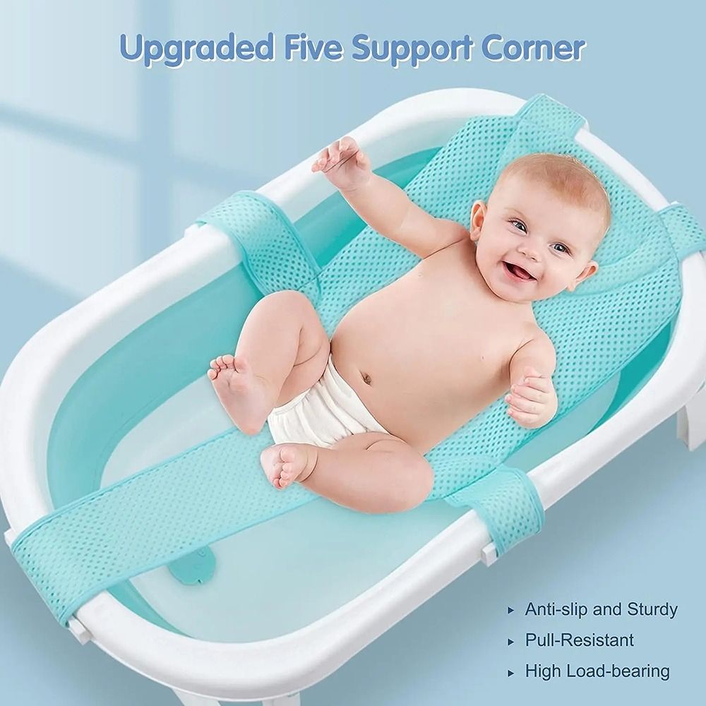 Newborn Adjustable Baby Bath Cushion Crossshaped Antislip Baby Bath Mat Bathtub Shower Cradle Bed S 4