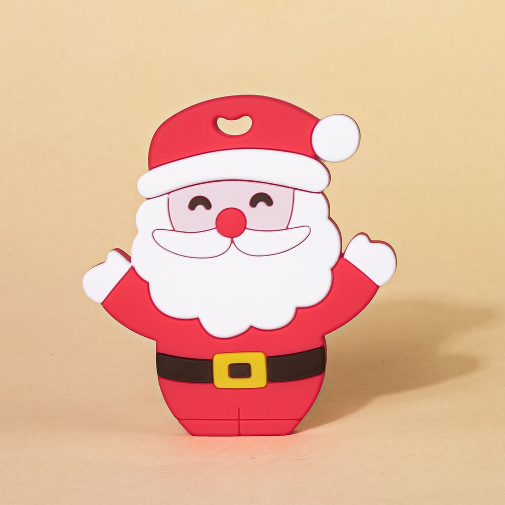 Santa Claus Snowman Baby Teething Stick Silicone AntiEating Gloves 6