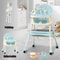 Convertible Baby High Chair Foldable Design With Double Layer Dinner Plate And Toy Rack 8
