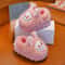 Cute Winter Children's Slippers, Plush Faux Fur Anti Slip Shoes for Boys and Girls, Warm Home Slippers