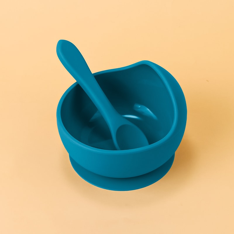 Silicone Sucker Bowl For Infant Feeding Baby Training Bowls Learning To Eat And Supplementary Food 7