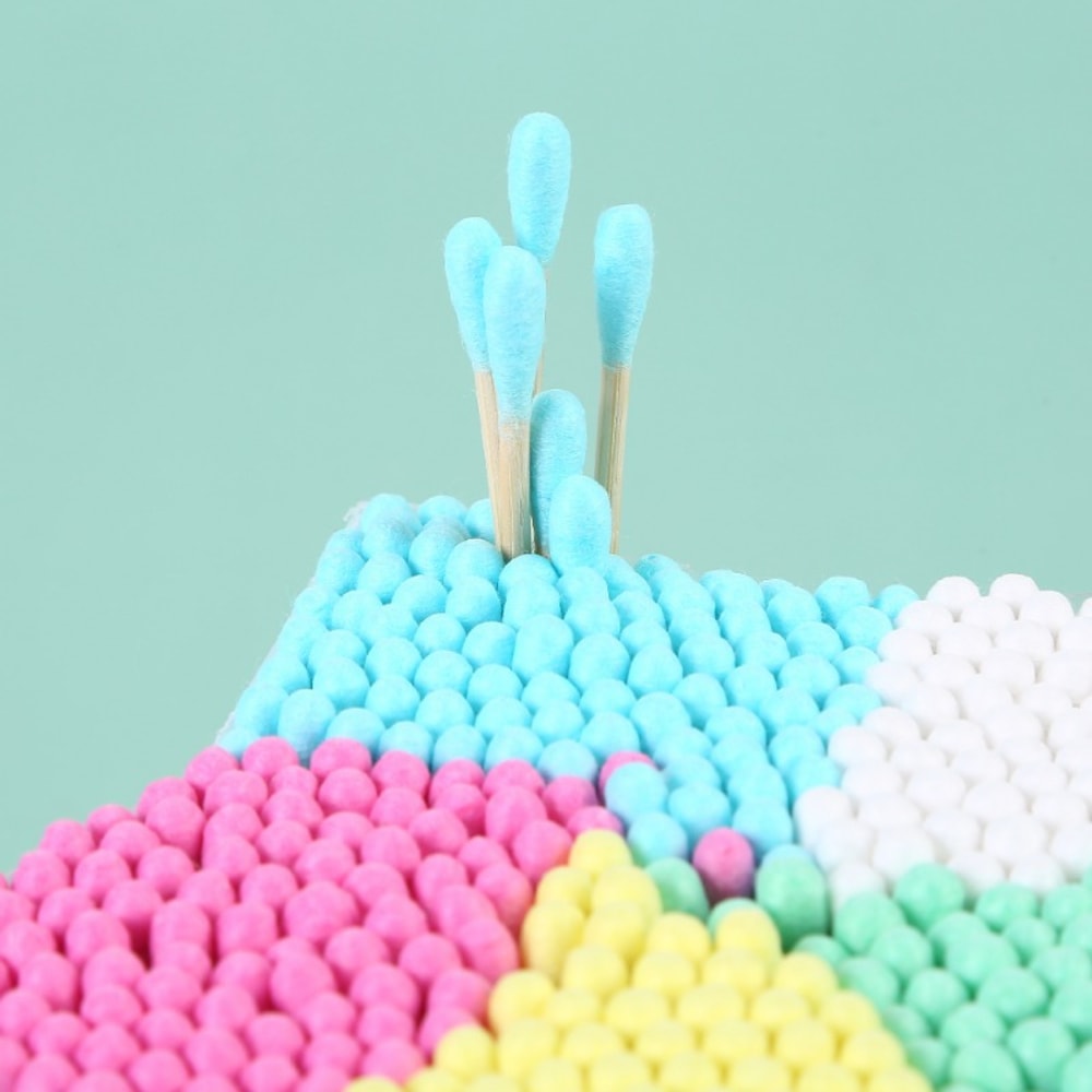 Colorful Doubleheaded Cotton Swab Sanitary Makeup Remover Ear Cleaner 2