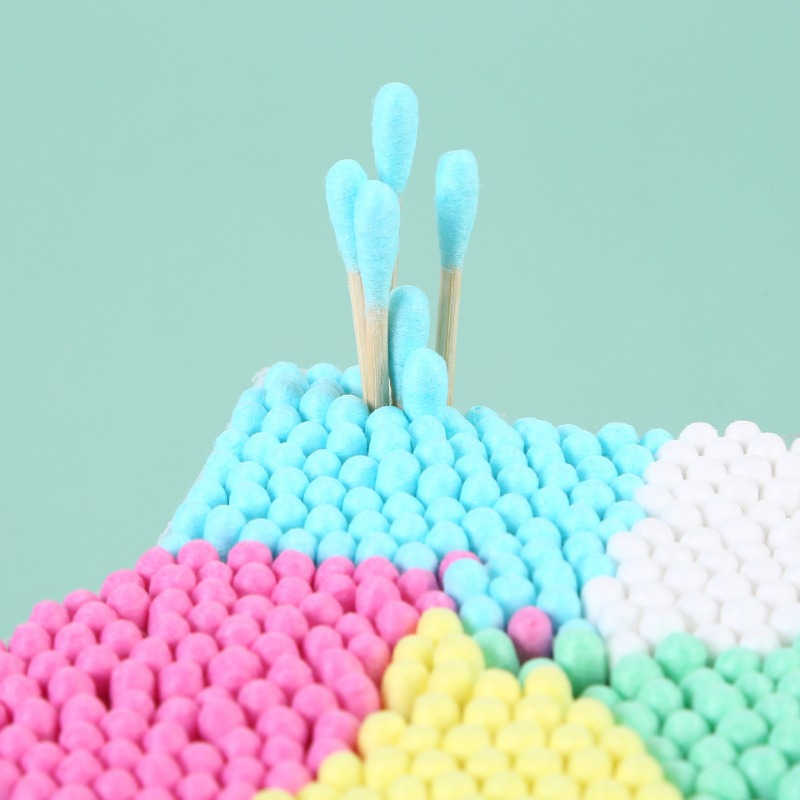 Colorful Doubleheaded Cotton Swab Sanitary Makeup Remover Ear Cleaner 2