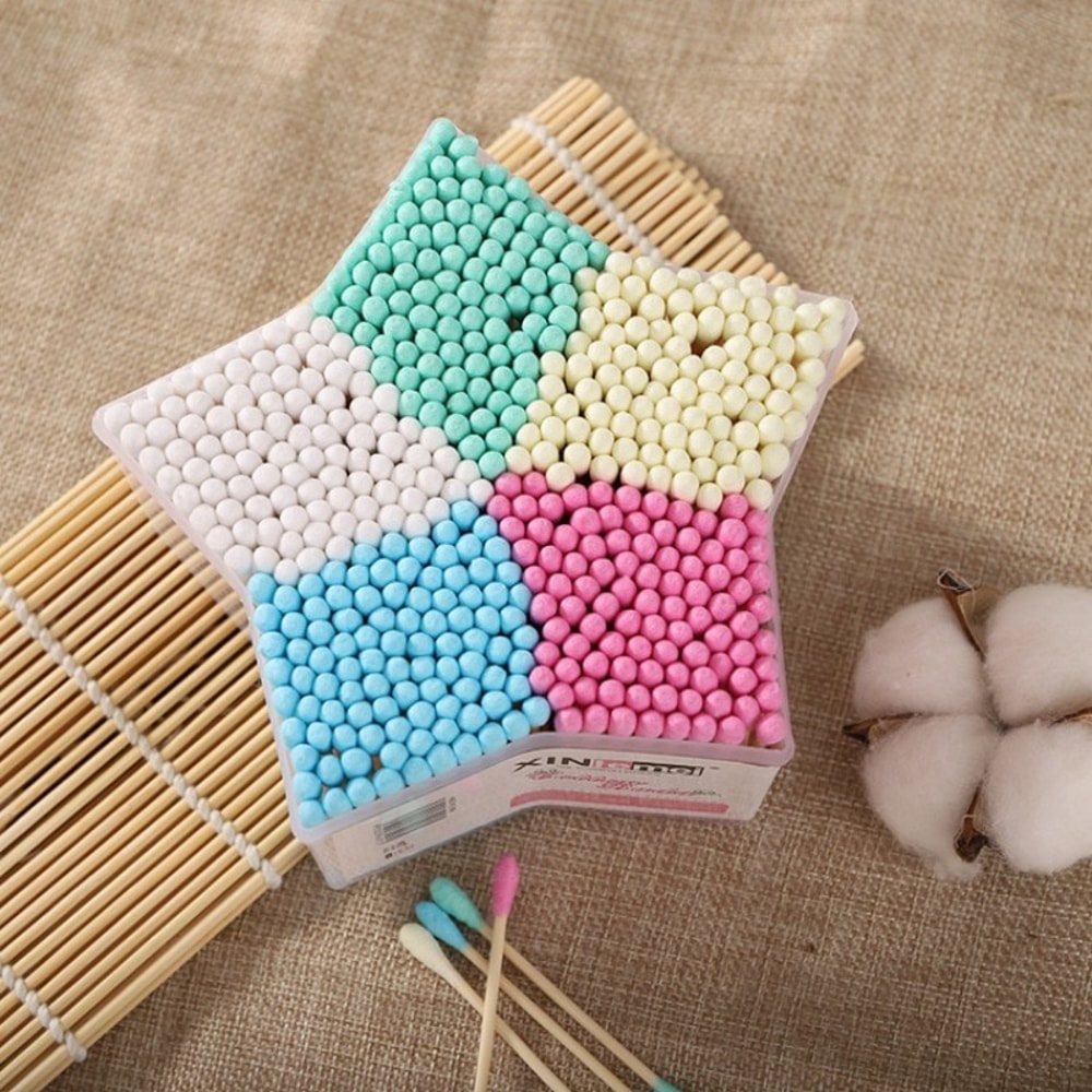 Colorful Doubleheaded Cotton Swab Sanitary Makeup Remover Ear Cleaner 3
