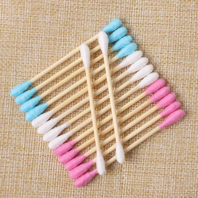 Colorful Doubleheaded Cotton Swab Sanitary Makeup Remover Ear Cleaner 4