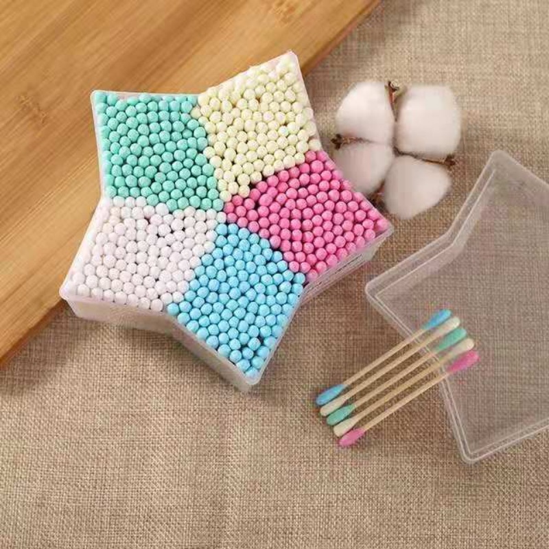 Colorful Doubleheaded Cotton Swab Sanitary Makeup Remover Ear Cleaner 5