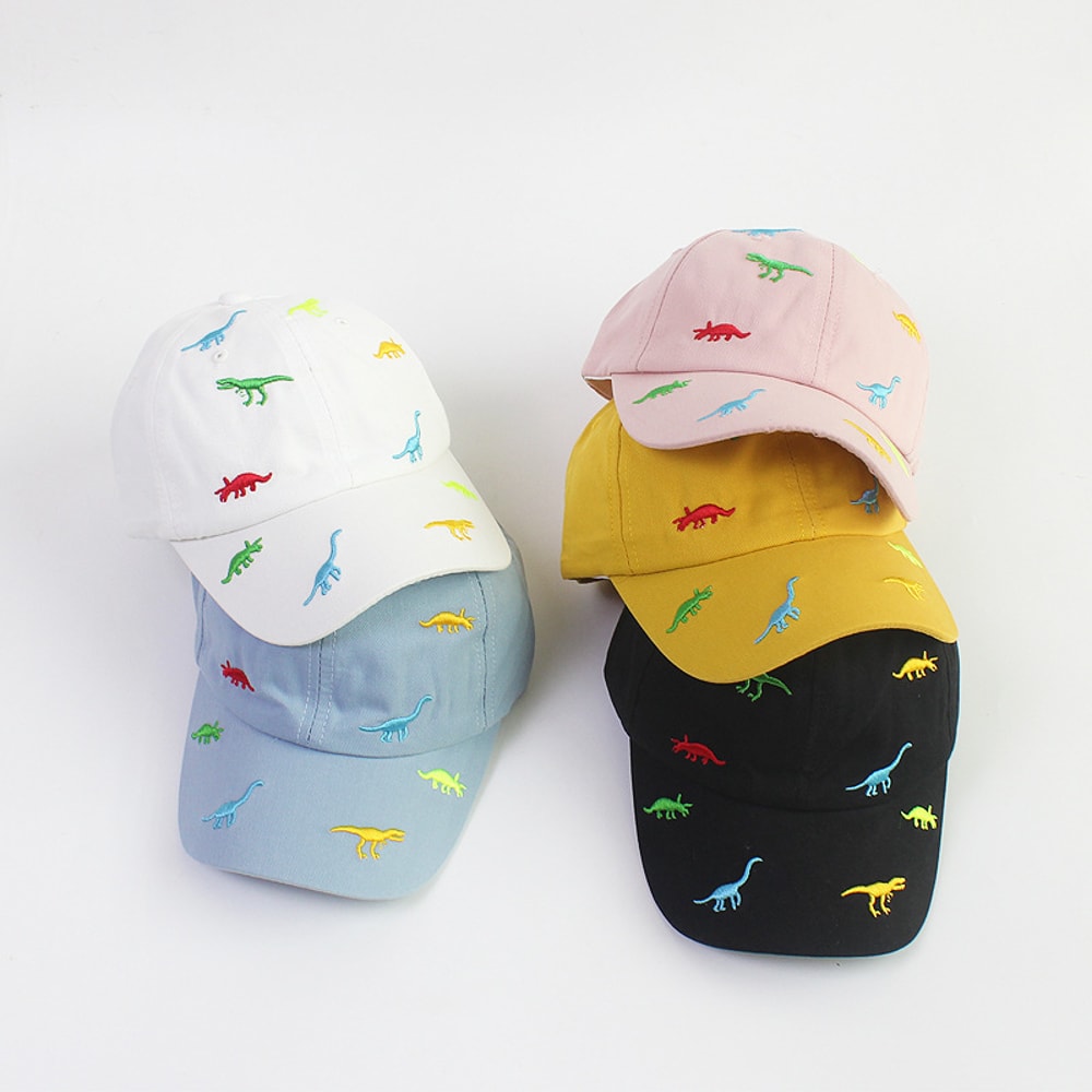 Summer Kids Baseball Cap Cartoon Dinosaur Embroidery Baby Cap Outdoor Adjustable Infant Boy Girls S 2