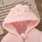 Baby Girl Pink Plush Coat Lovely Zipper Hooded Long Sleeved Jacket Girl Autumn Winter Keep Warm Clo 3