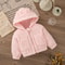 Baby Girl Pink Plush Coat Lovely Zipper Hooded Long Sleeved Jacket Girl Autumn Winter Keep Warm Clo 5