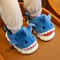 Cute Cartoon Shark Winter Heel Wrap Slippers For Kids Soft Sole Nonslip Plush Warm Childrens Shoes 1
