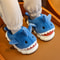 Cute Cartoon Shark Winter Heel Wrap Slippers For Kids Soft Sole Nonslip Plush Warm Childrens Shoes 1