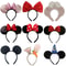 Big Ear Plush Hair Hoop Disney Mickey Mouse Polka Dot Bow Head Ornament Minnie Hair Hoop 0