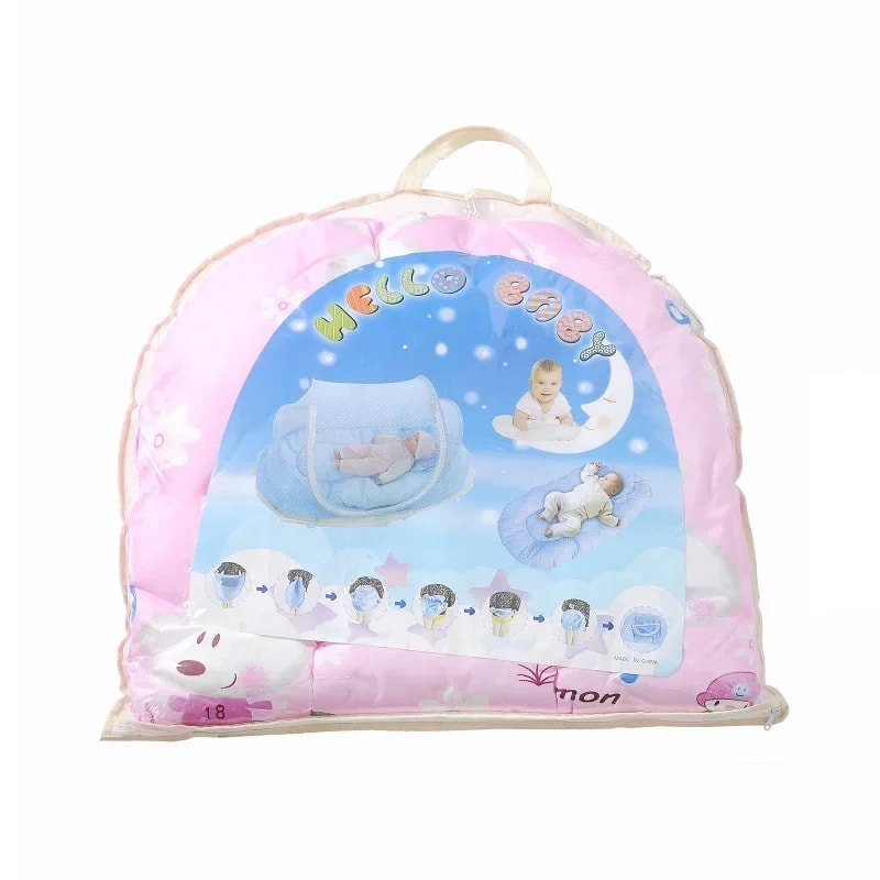 Foldable Baby Crib Netting Polyester Mosquito Net With Pillow And Padding 2