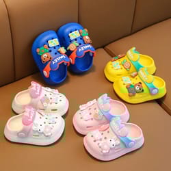 cute cartoon baby sandals, summer infant slippers, anti-slip newborn shoes, beach sandals for baby boy