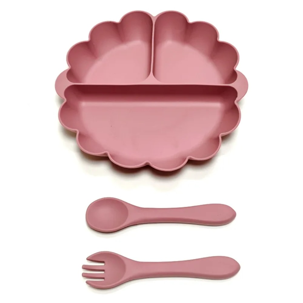 Childrens Silicone Dinner Plate Set Fruit Plate With Convenient Desktop Adsorption Safe Tableware 2