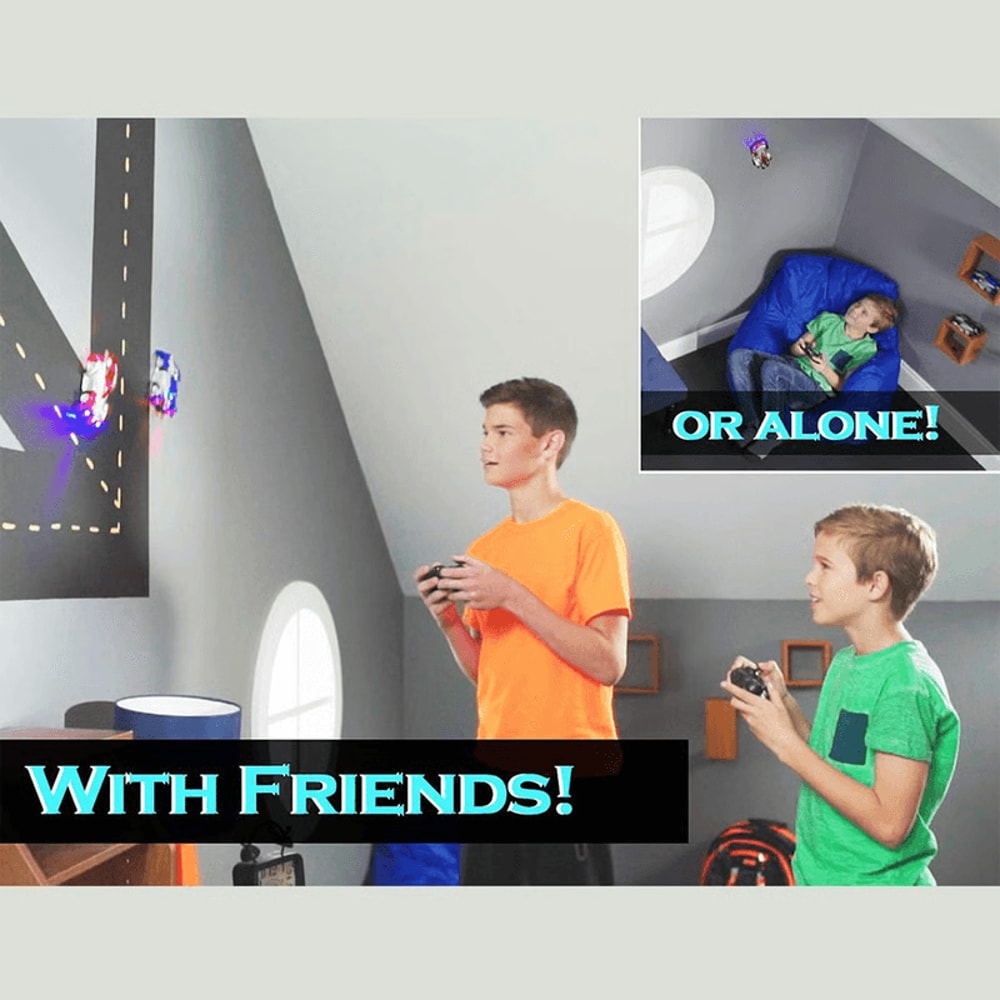 remote control car driving on ceiling surface