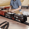 Electric Railway Train Set With Steam Locomotive Realistic Effects Perfect Gift 0