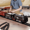 Electric Railway Train Set With Steam Locomotive Realistic Effects Perfect Gift 0