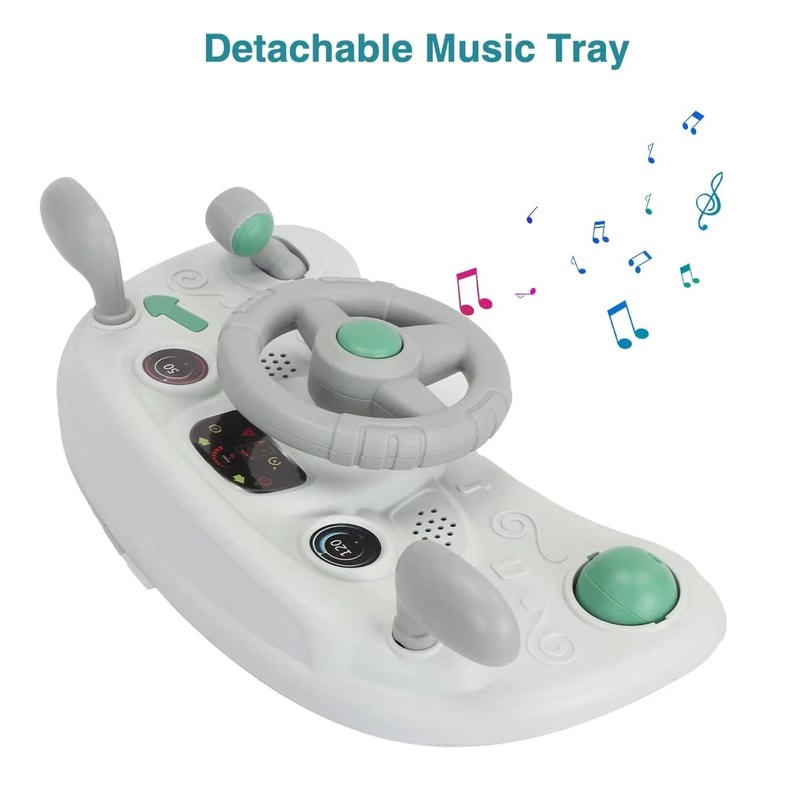 Toddler Baby Push Walker With Removable Music Tray Foldable Design And Feeding Tray 8