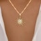 Retro Pendant Necklace, Three In One Sun Star Moon Design, Shining Rhinestone Jewelry for Women, Elegant Daily and Party