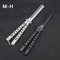 Stainless Steel Foldable Comb Butterfly Knife Training Comb Beard Moustache Brush Hair Styling Salo 0