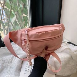 canvas crossbody bags solid, women's chest bag waterproof, sling waist pack, hiking bag handbags ladies