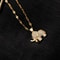 Golden Copper Elephant Pendant, Cubic Zirconia Necklace, Cute Jewelry for Women and Men, Daily Party Wear