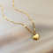 Ms Simple Fashion Peach 1pcs Goldcolor Necklace Collarbone Chain Holiday Gifts Heart Engraved Love 0