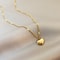 Ms Simple Fashion Peach 1pcs Goldcolor Necklace Collarbone Chain Holiday Gifts Heart Engraved Love 0
