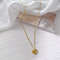 Ms Simple Fashion Peach 1pcs Goldcolor Necklace Collarbone Chain Holiday Gifts Heart Engraved Love 4