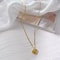 Ms Simple Fashion Peach 1pcs Goldcolor Necklace Collarbone Chain Holiday Gifts Heart Engraved Love 4
