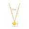 Ms Simple Fashion Peach 1pcs Goldcolor Necklace Collarbone Chain Holiday Gifts Heart Engraved Love 5