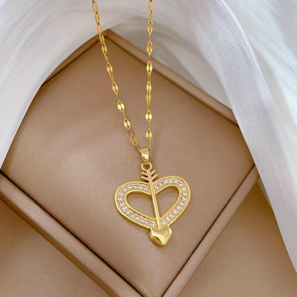 Necklaces For Women, Trendy Heart, Girls Love Gold Color, Birthday Party Jewelry