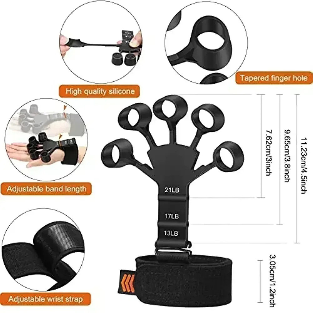 Hand Grip Hand Strength Trainer, Resistance Levels, Portable Fitness Finger Gripper Gym, Rehabilitation Physical Tools