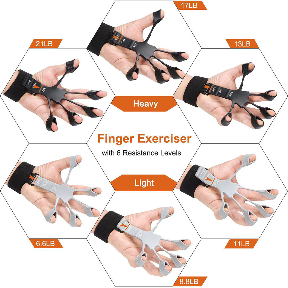 Hand Grip Hand Strength Trainer, Resistance Levels, Portable Fitness Finger Gripper Gym, Rehabilitation Physical Tools