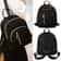 Fashion Oxford Mini Backpack Womens Multi Function Daypack Cute Travel Purse Black Shoulder Bag For 0