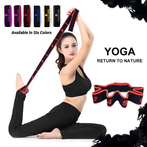 Stretching Belt Pilates Fitness, Style Dance Yoga, Elastic Stretch Resistance Band, Digital Elasticity Tension Strap