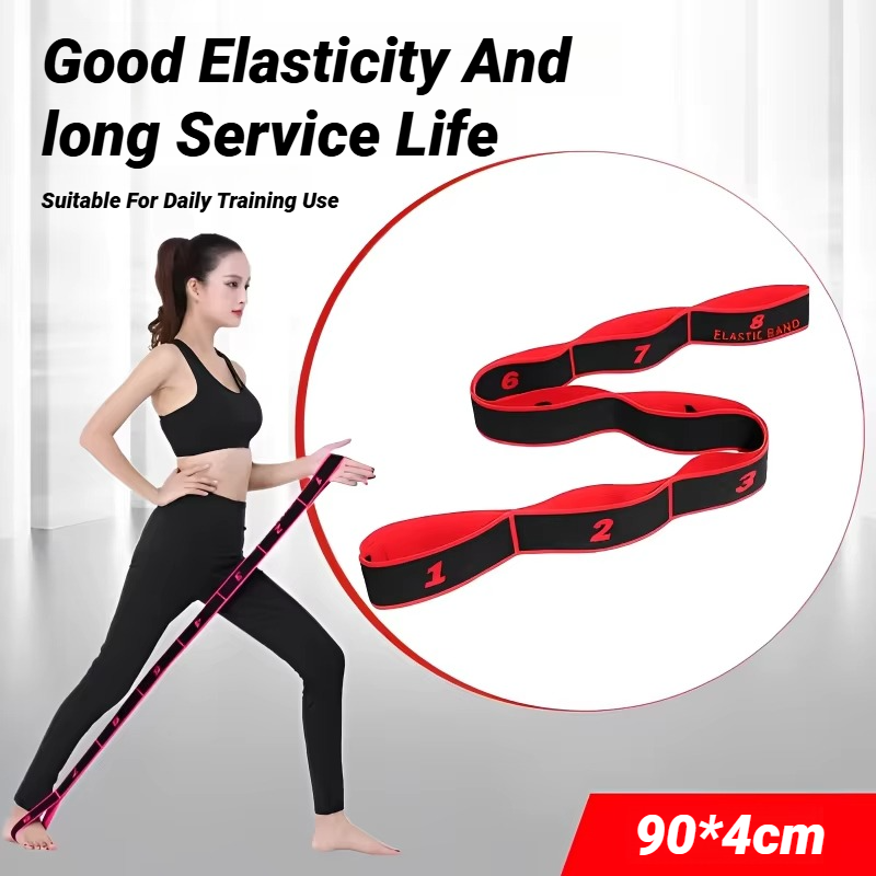 Stretching Belt Pilates Fitness, Style Dance Yoga, Elastic Stretch Resistance Band, Digital Elasticity Tension Strap