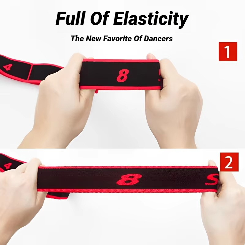 Stretching Belt Pilates Fitness, Style Dance Yoga, Elastic Stretch Resistance Band, Digital Elasticity Tension Strap