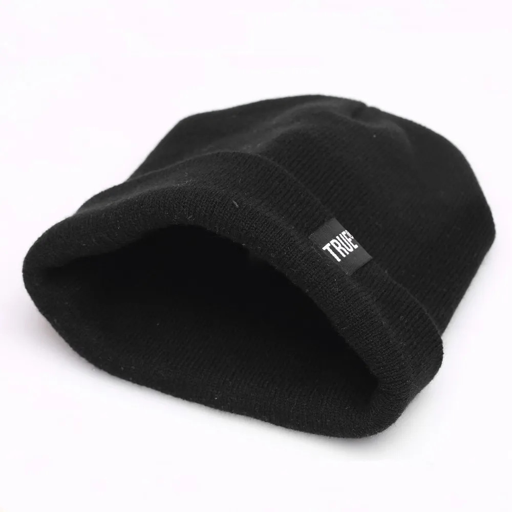Casual Beanies For Men Women Letter True Colors Knitted Winter Hat Solid Hiphop Skullies Hat Unisex 4