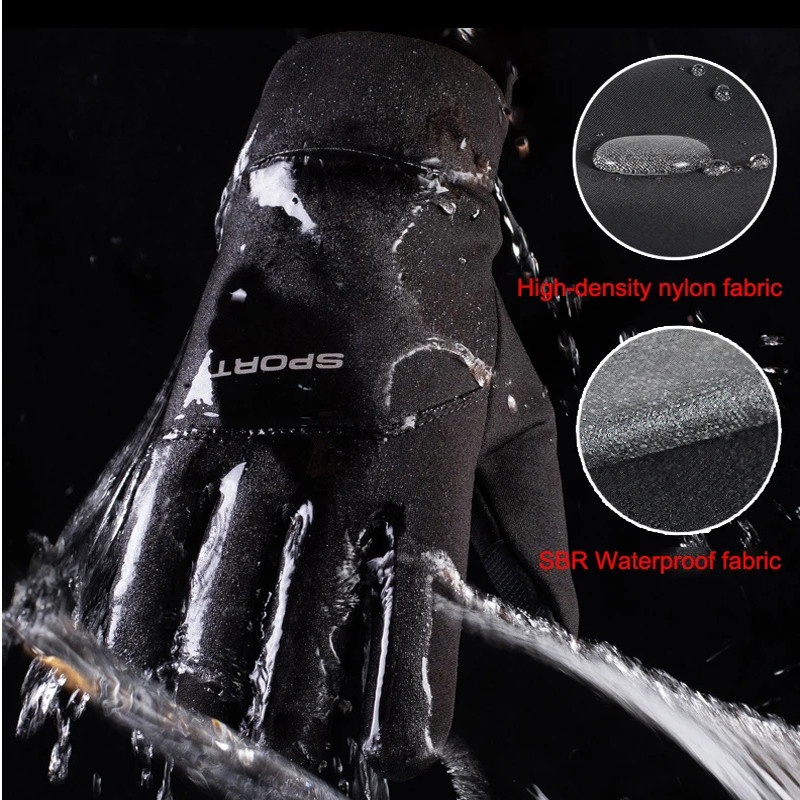 Warm Winter Gloves, High Quality Plush Gloves, Outdoor Sports Gloves for Men and Women, Windproof Cold Bicycle Gloves