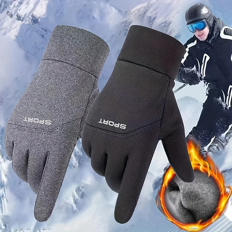 Warm Winter Gloves, High Quality Plush Gloves, Outdoor Sports Gloves for Men and Women, Windproof Cold Bicycle Gloves