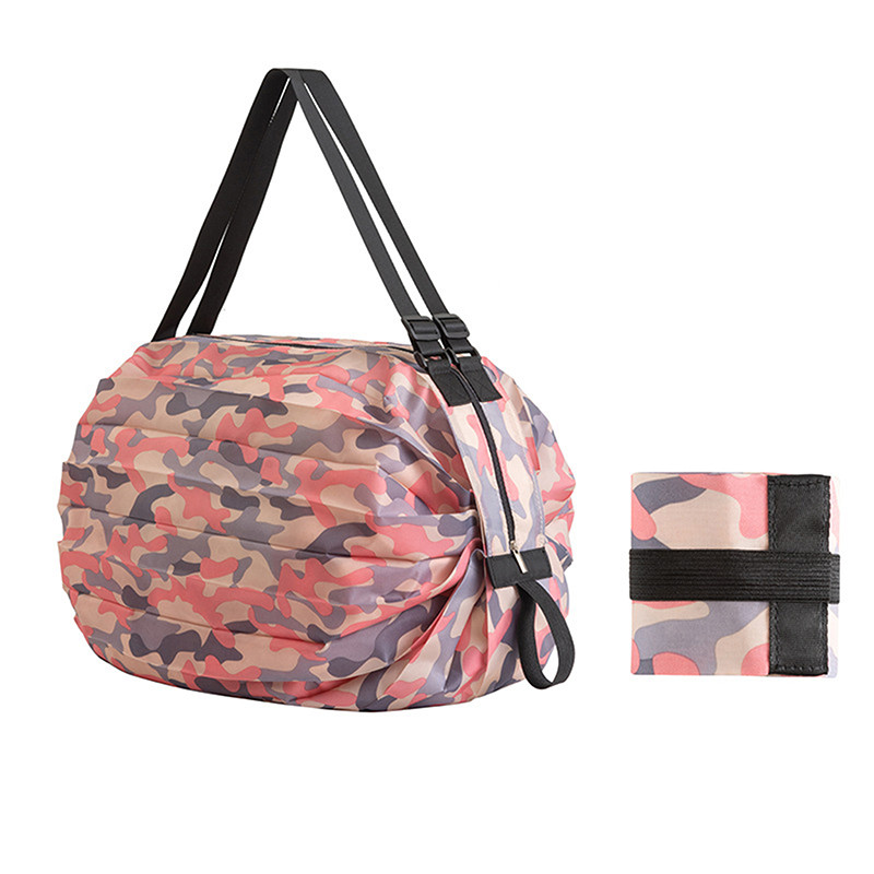 Portable Travel Camouflage Handbags, Foldable Storage Bag With Handle, Large Capacity Shopping Bag